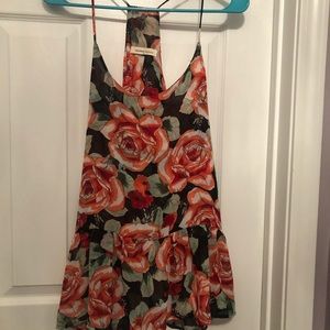 NWOT floral racer-back blouse